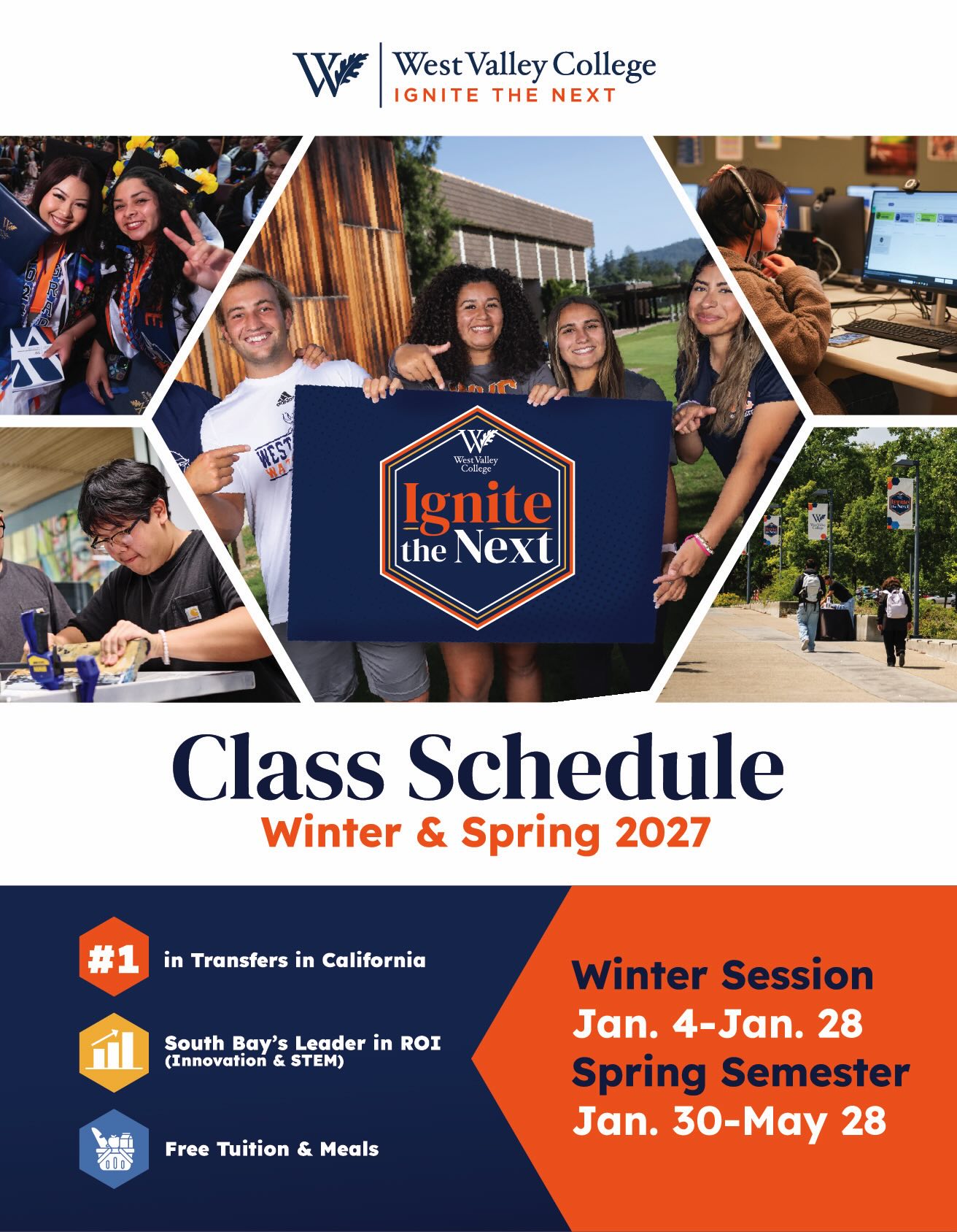 Winter and Spring 2027 class schedule cover