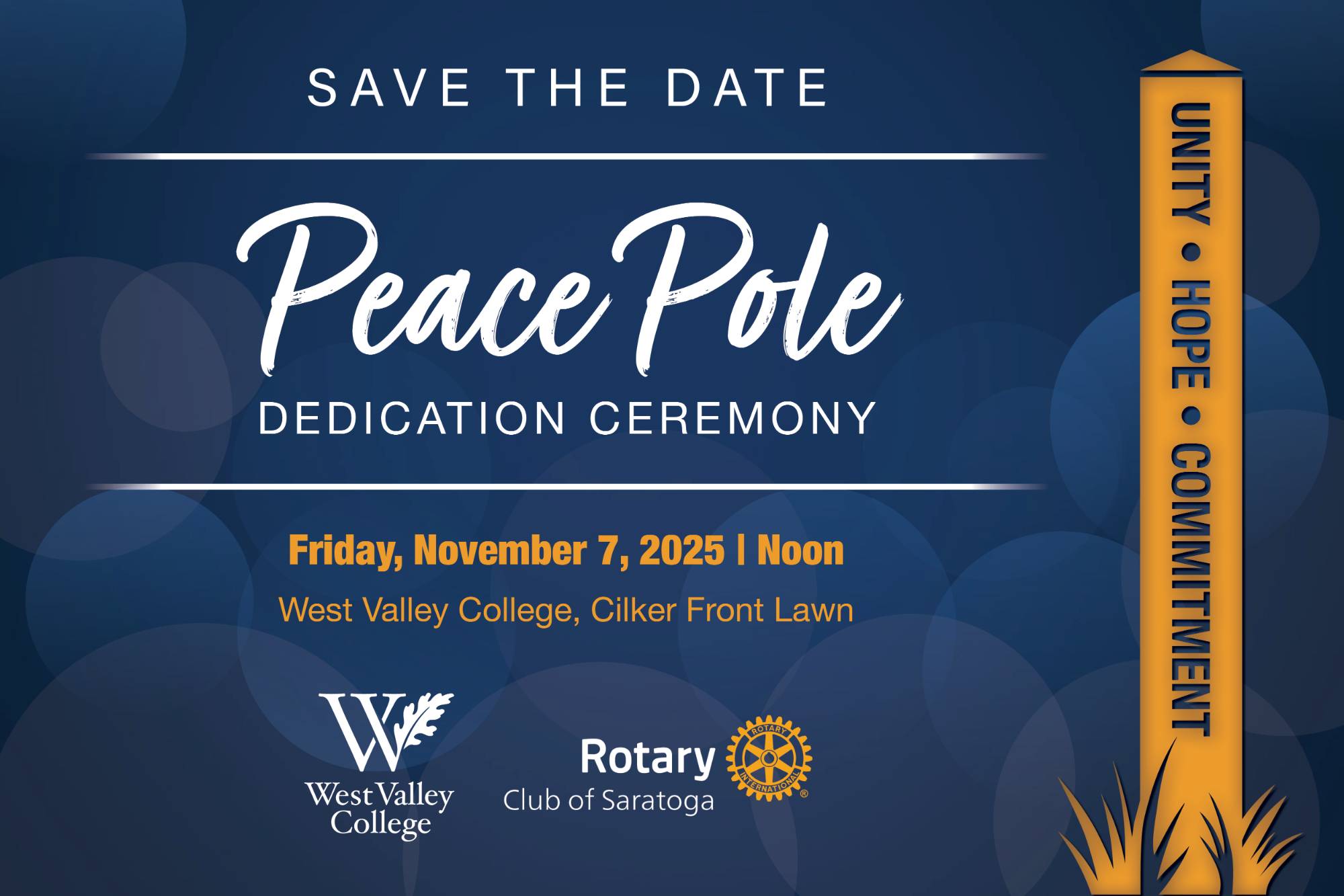 peace pole dedication ceremony