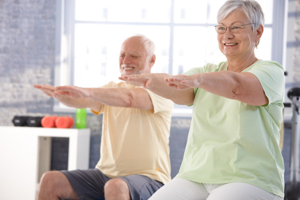 Older adults stretching