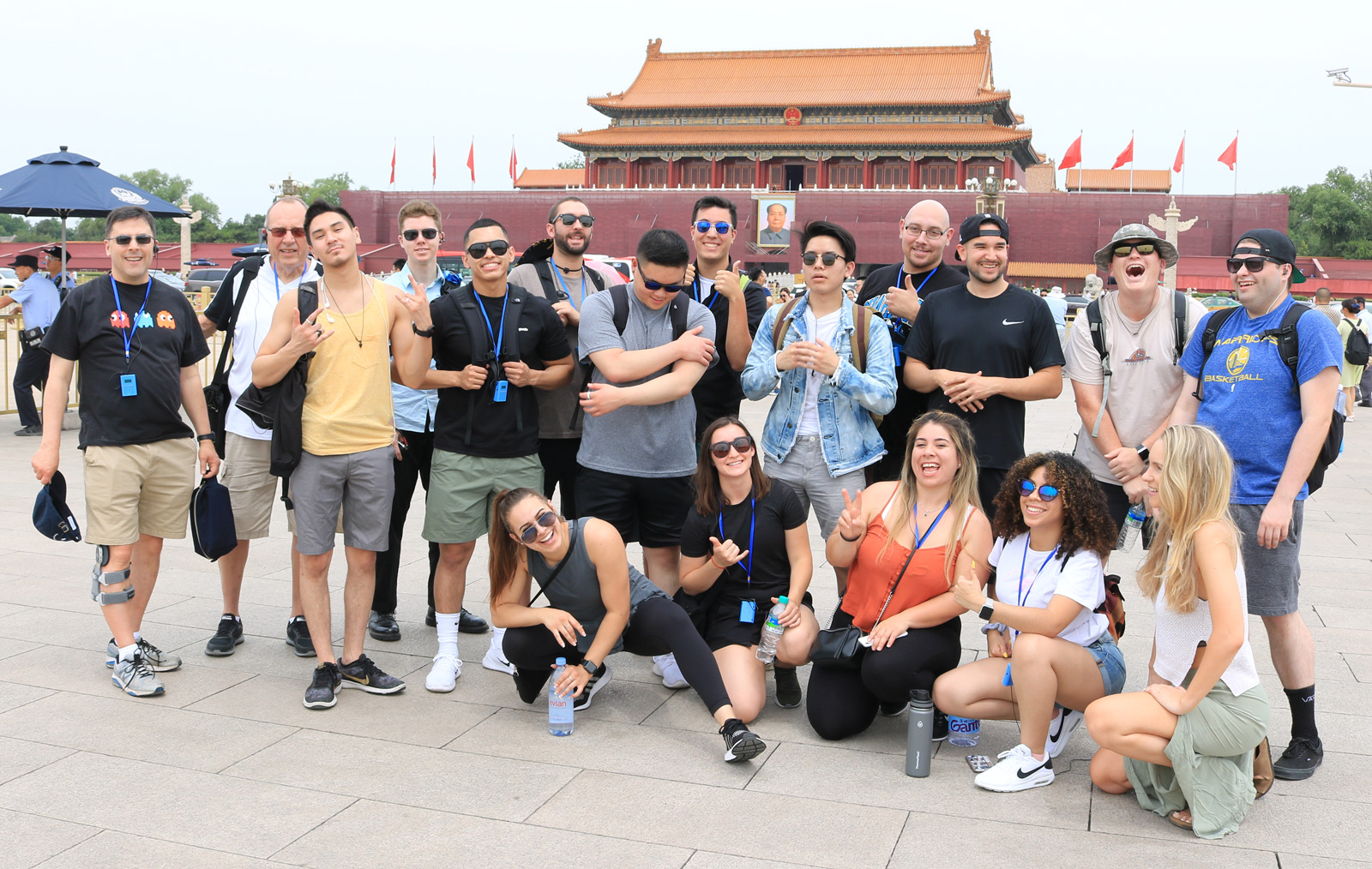Study Abroad students at the Great Wall of China