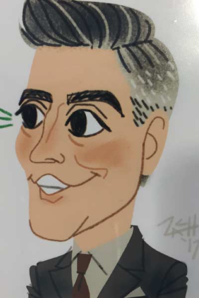 Brad as a caricature 