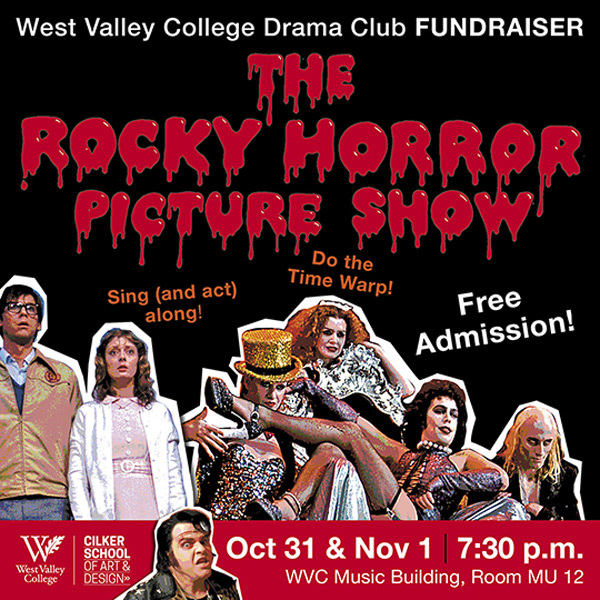 Rocky Horror Picture Show poster with WVC details