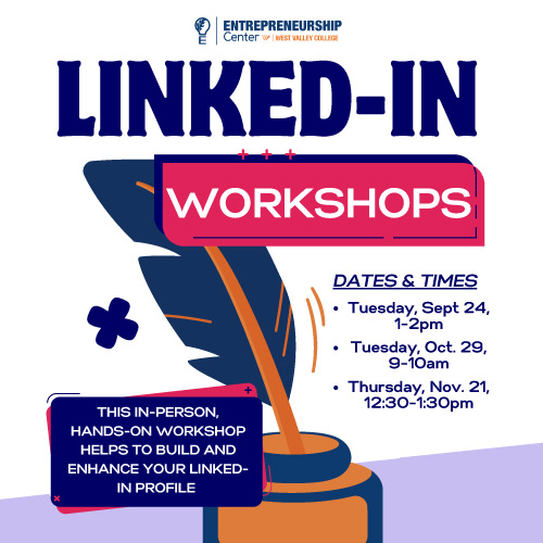 LinkedIn workshop details with ink well