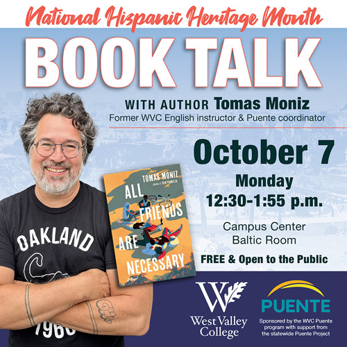 Author Tomas Moniz with event details