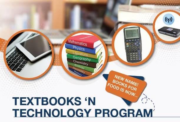 collage of books, computers, graphing calculators