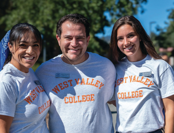 Three West Valley staff wearing matching shirts