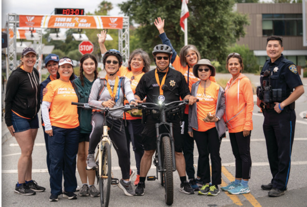 Staff at bicycle event