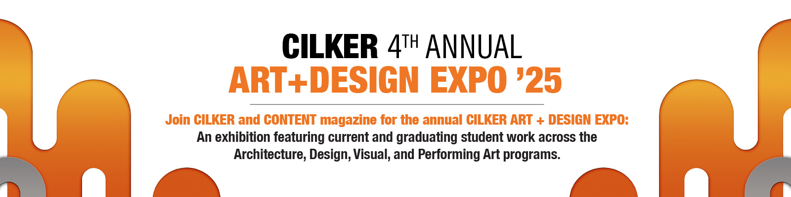 Cilker Expo event graphic in orange