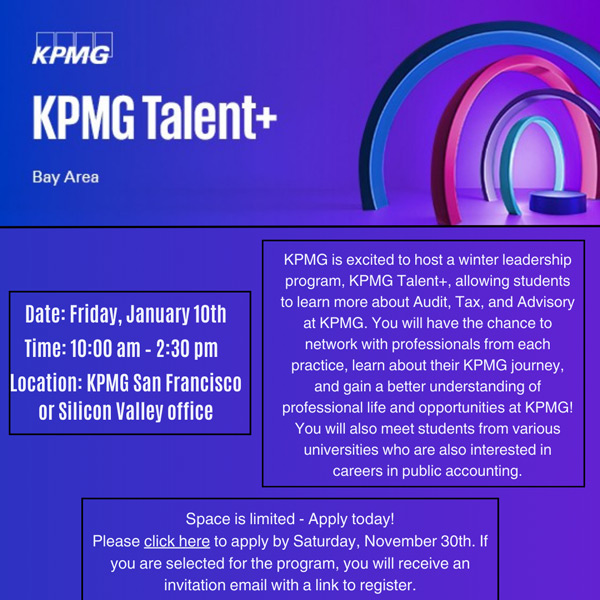 KPMG Talent+ event details